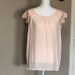 NWT Philosophy lace cap sleeve tunic top size XL